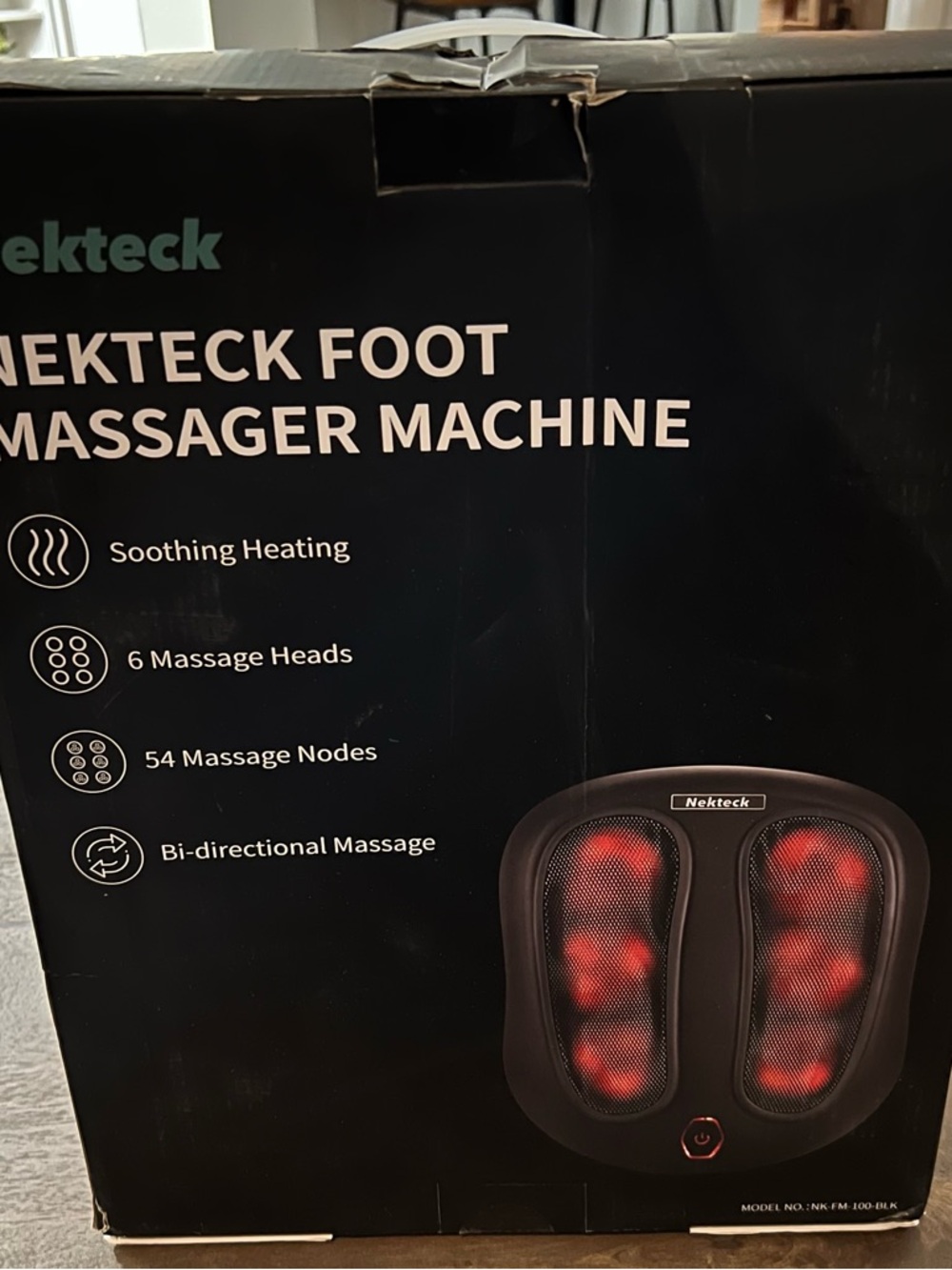 Nekteck Shiatsu Foot Massager with Heat - Black - Picture 8 of 8